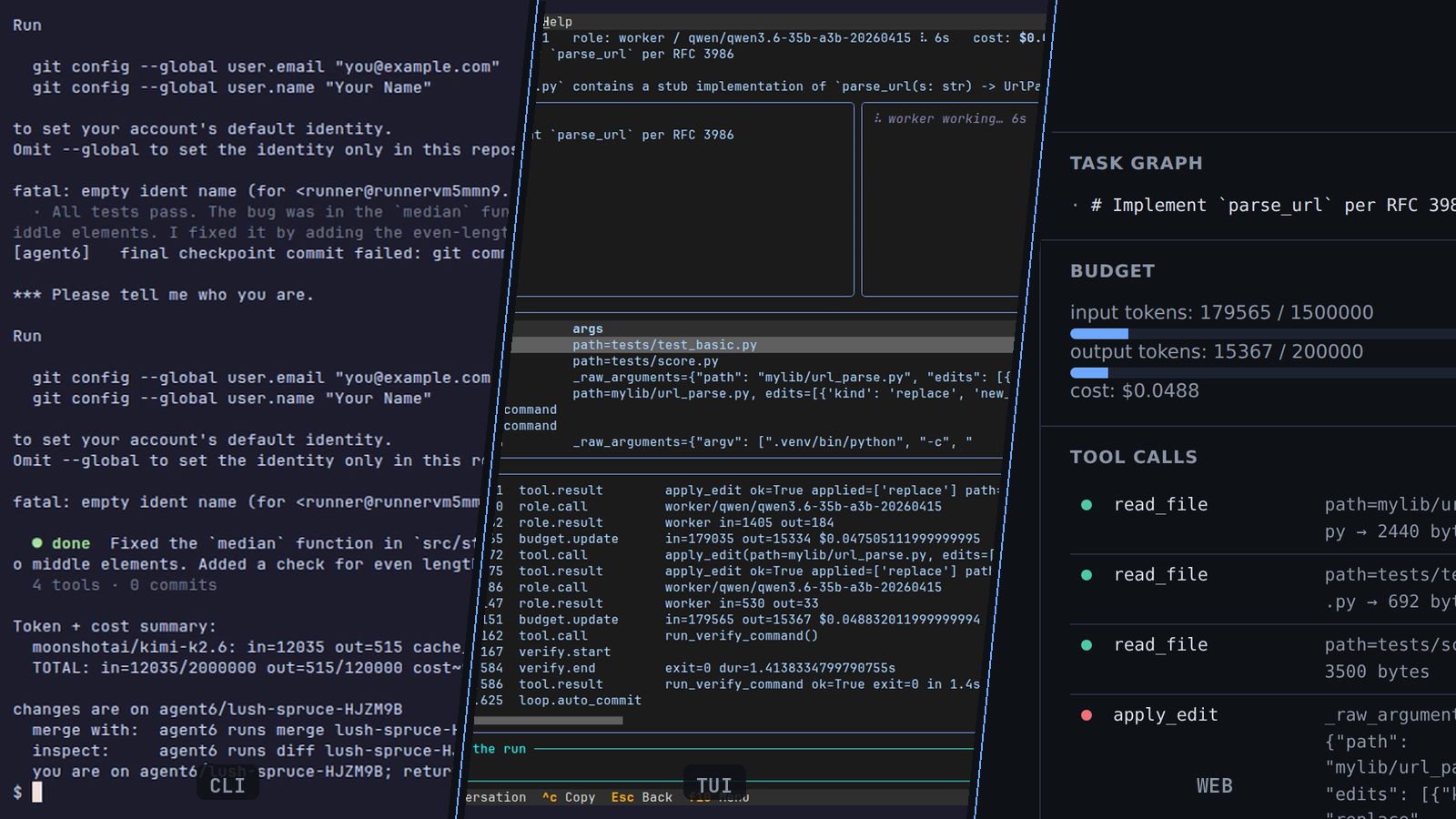 agent6: one sandboxed coding agent across the CLI, the TUI, and the web